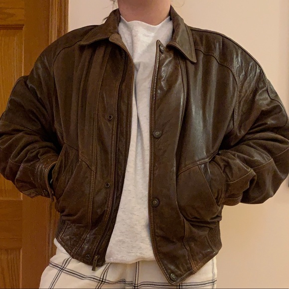 Brown Leather Jacket - Picture 6 of 8